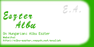 eszter albu business card